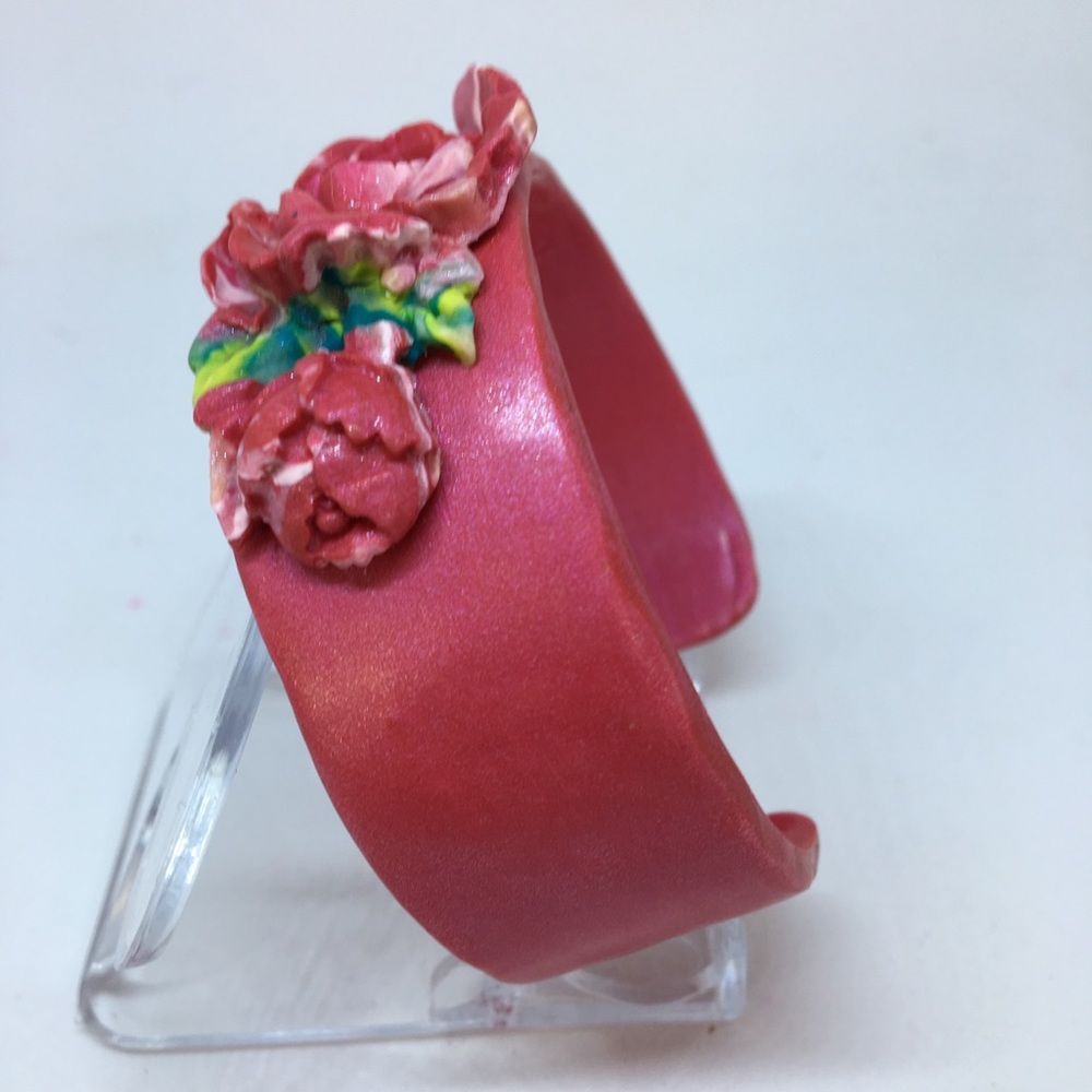 Handmade Polymer Clay Bracelet, Handmade Jewelry, Bangle Bracelet, Jewelry - Picture 4 of 8